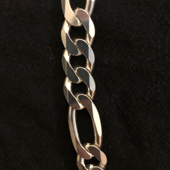 Genuine Sterling Silver Figaro Chain - Picture 4 of 14